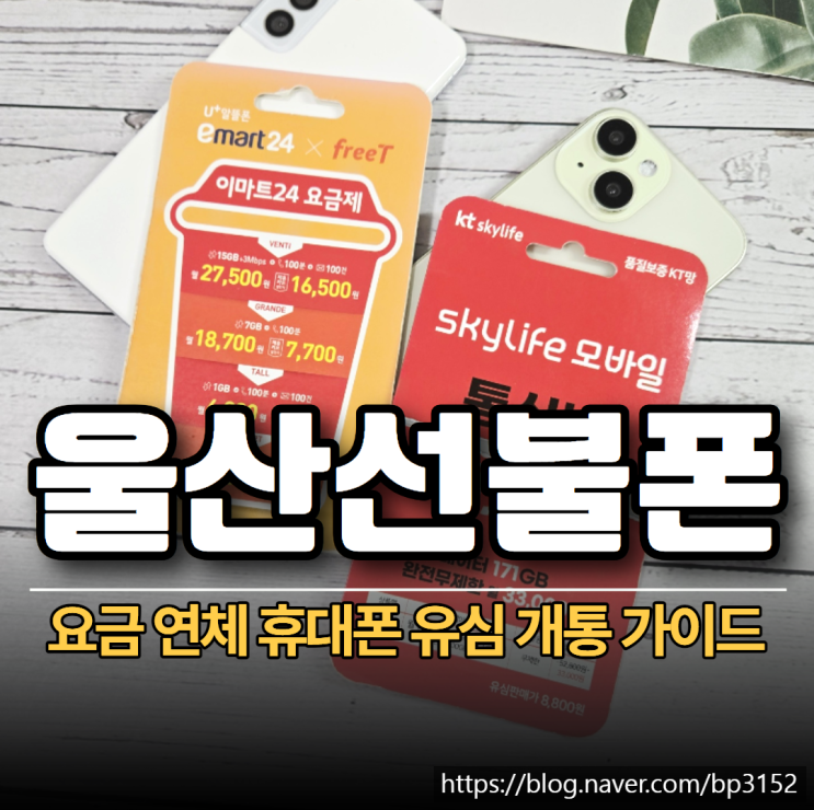  울산선불폰 요금 연체 휴대폰 유심 개통 가이드