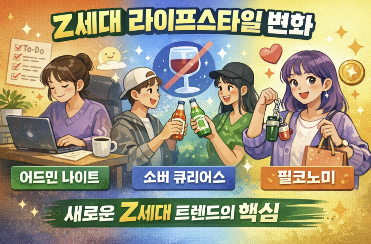  Z세대 라이프스타일 변화, 어드민 나이트·소버 큐리어스가 뜨는 이유