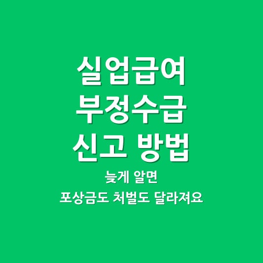 2026 실업급여 부정수급 신고 방법, 늦게 알면 포상금도 처벌도 달라져요