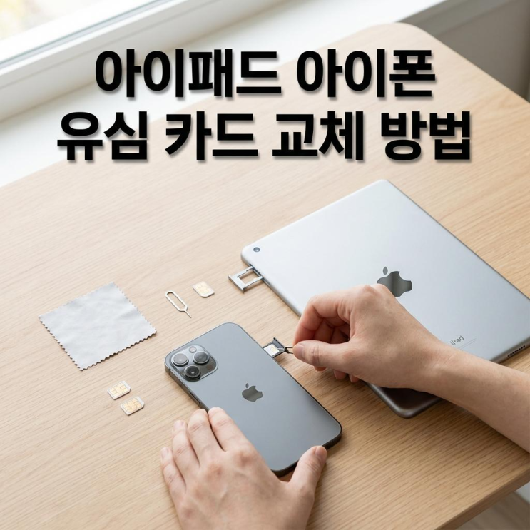  아이패드 아이폰 유심 카드 분리 및 교체 간단한 방법