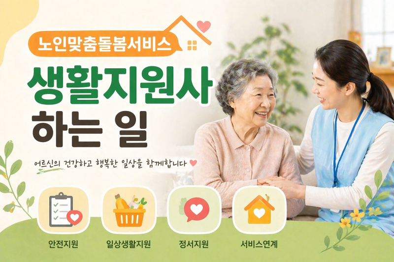 노인맞춤돌봄서비스 생활지원사 하는 일