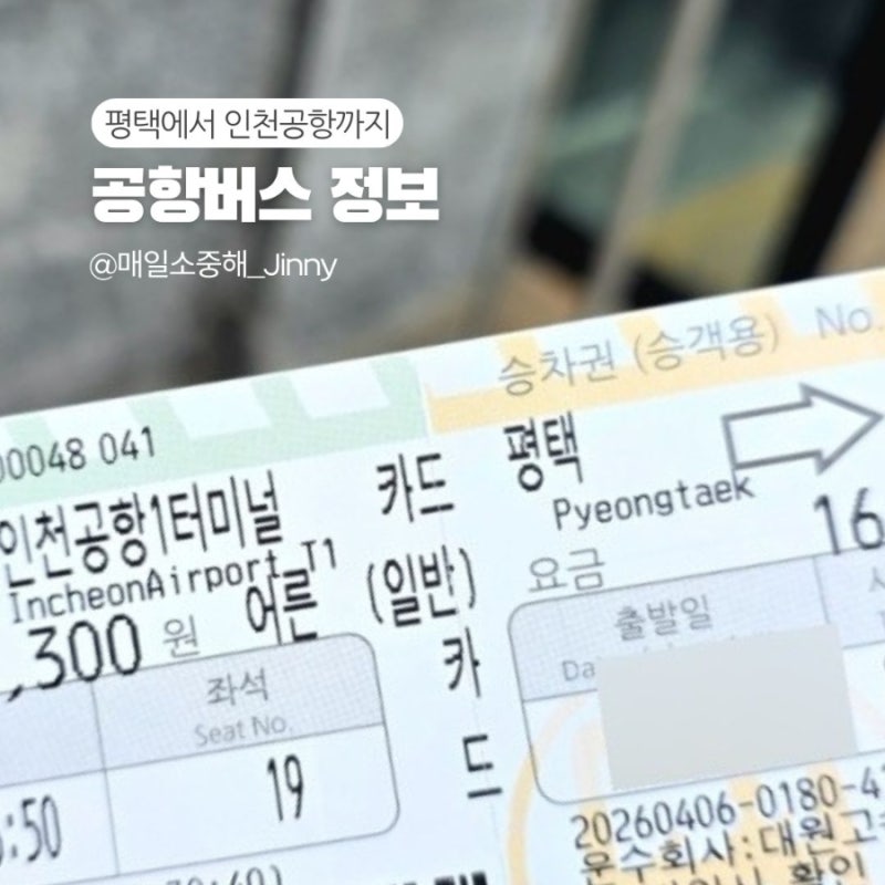 평택에서 인천공항 가는 방법, 리무진 공항버스 시간표 요금 예매 방법 한번에 정리