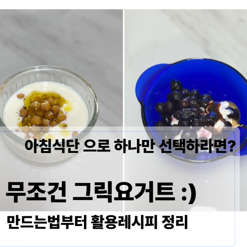 굶지마세요! 질리지않는 아침메뉴, 그릭요거트 레시피