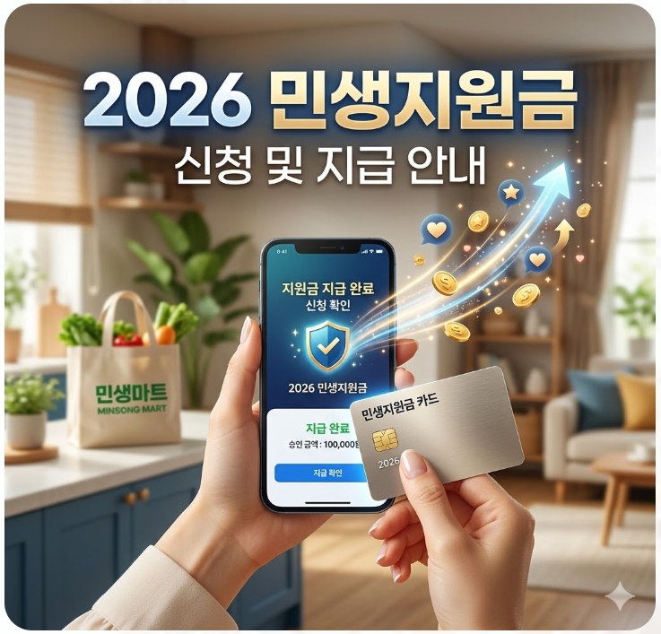  2026 민생지원금 신청 및 지급 안내