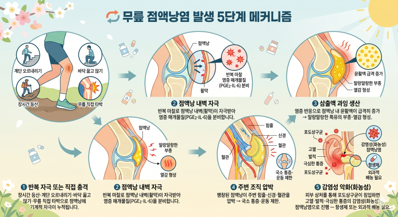 무릎이 말랑하게 부었다면?'무릎 점액낭염' 주의보 완전 정복