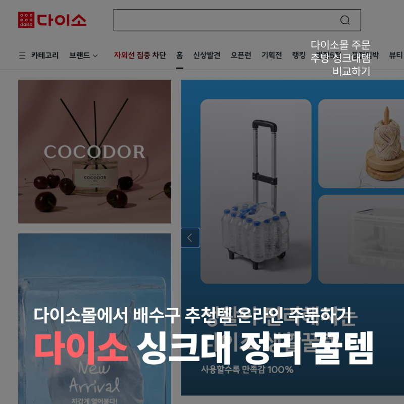 다이소몰 추천 정리 꿀템 싱크대 배수구 스테인리스 음식물 거름망 덮개 커버