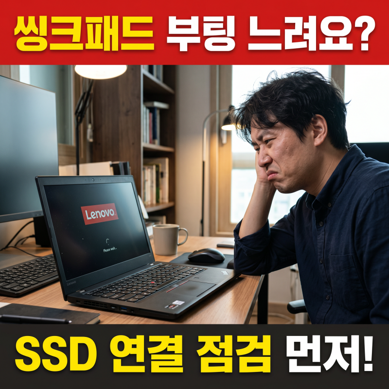 레노버 씽크패드 부팅 느림, SSD 연결 상태가 진짜 원인일 수 있어요