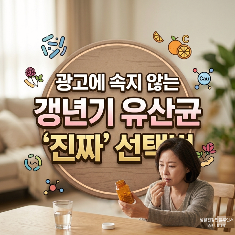 실패 없는 갱년기 유산균 선택법, 함량보다 중요한 '이것'