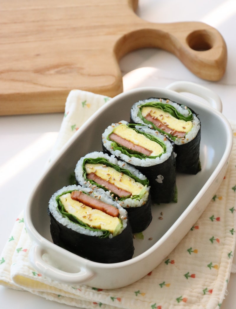 스팸무스비 레시피 사각 김밥 만들기 하와이안 무스비 스팸요리