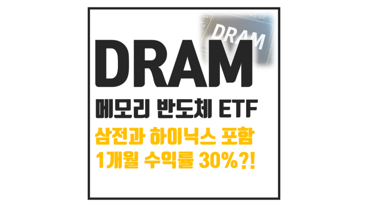  DRAM ETF 메모리 반도체 지금 투자해도 될까? 수익률 전망