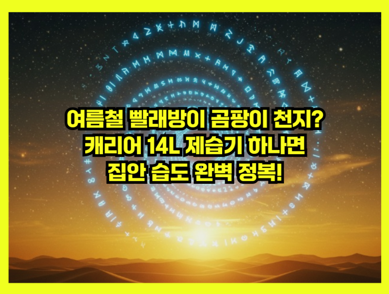 [광고] 여름철 빨래방이 곰팡이 천지? 캐리어 14L 제습기 하나면 집안 습도 완벽 정복!