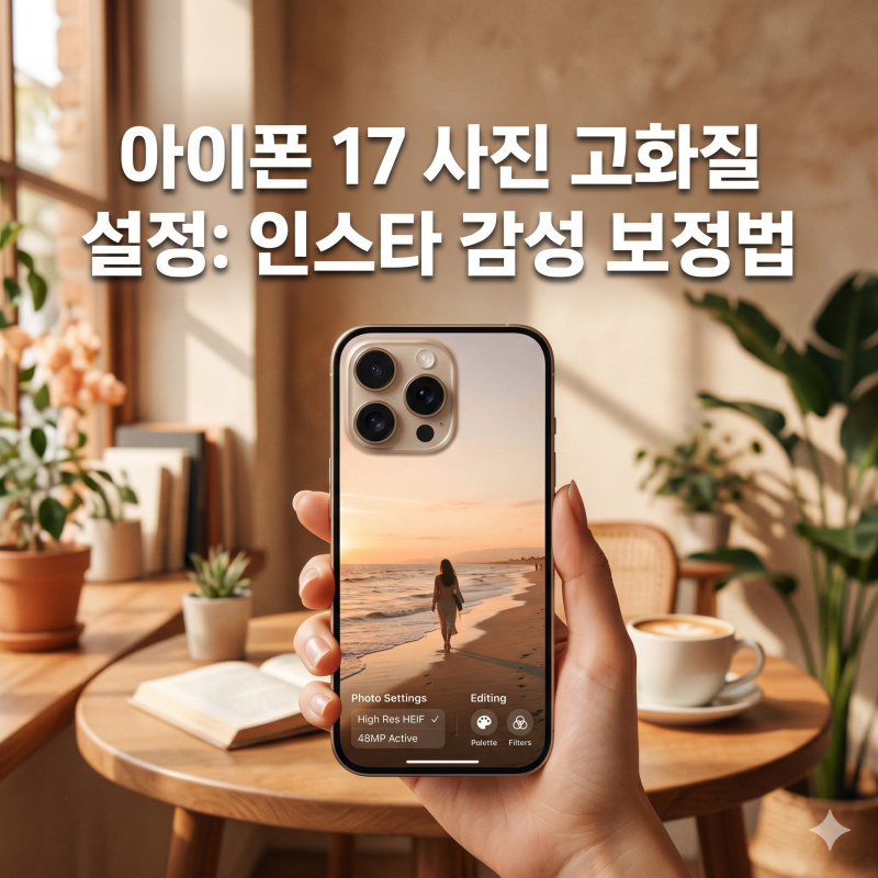 아이폰 17 사진 고화질 설정: 인스타 감성 보정법