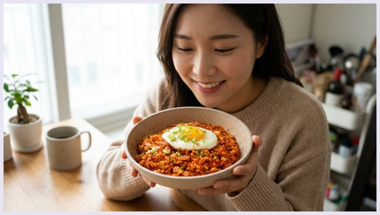  불맛 입힌 스팸 김치볶음밥 레시피, 자취생 필수 시청! 찬밥의 화려한 변신