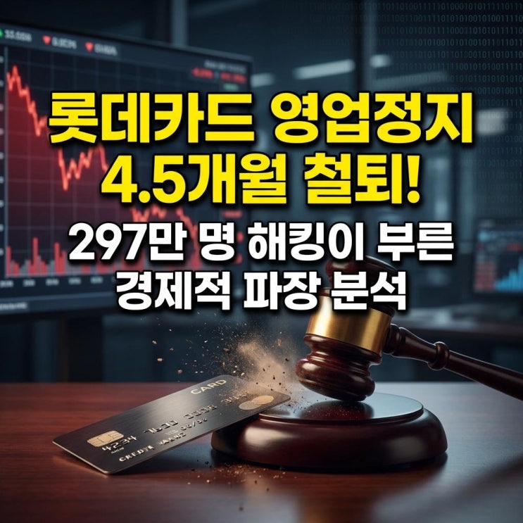  롯데카드 영업정지 4.5개월 철퇴! 297만 명 해킹이 부른 경제적 파장 분석