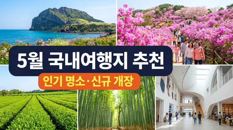  5월 국내여행지 추천, 지금 가장 많이 찾는 곳과 신규 개장지까지
