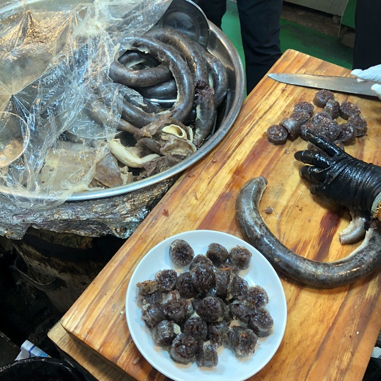  경주 성동시장 순대 맛집 유성찹쌀순대 먹고 포장