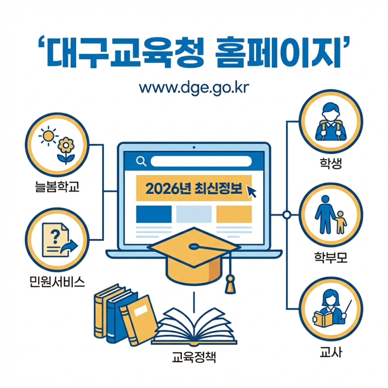 대구교육청 홈페이지 바로가기 (www.dge.go.kr) 늘봄학교 민원서비스 안내
