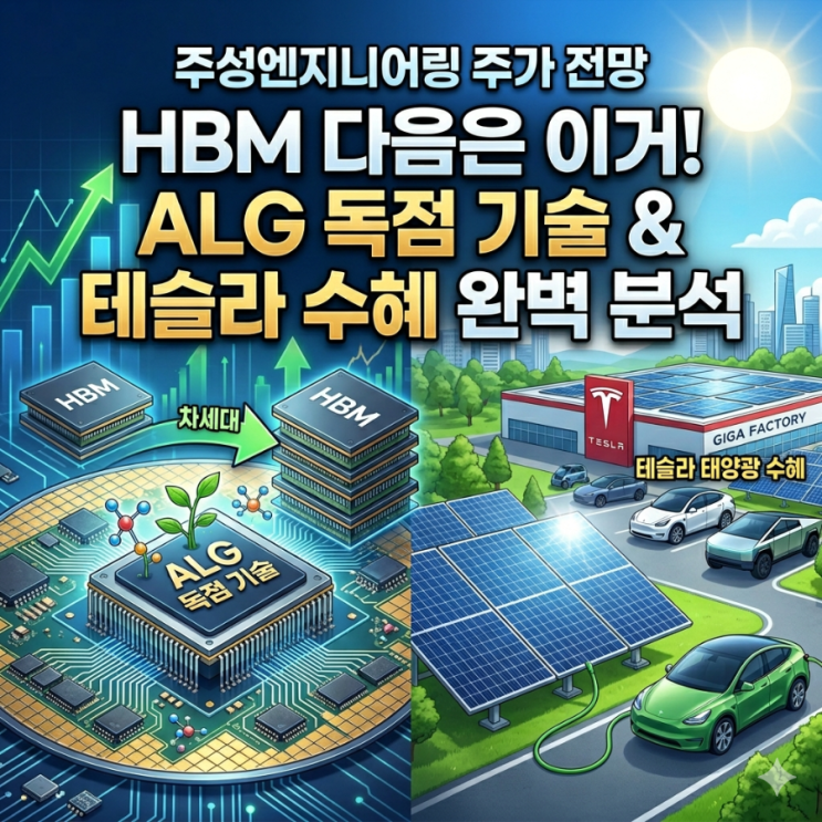  [주성엔지니어링 주가 전망] HBM 다음은 이거! ALG 독점 기술과 테슬라 태양광 수혜 완벽 분석