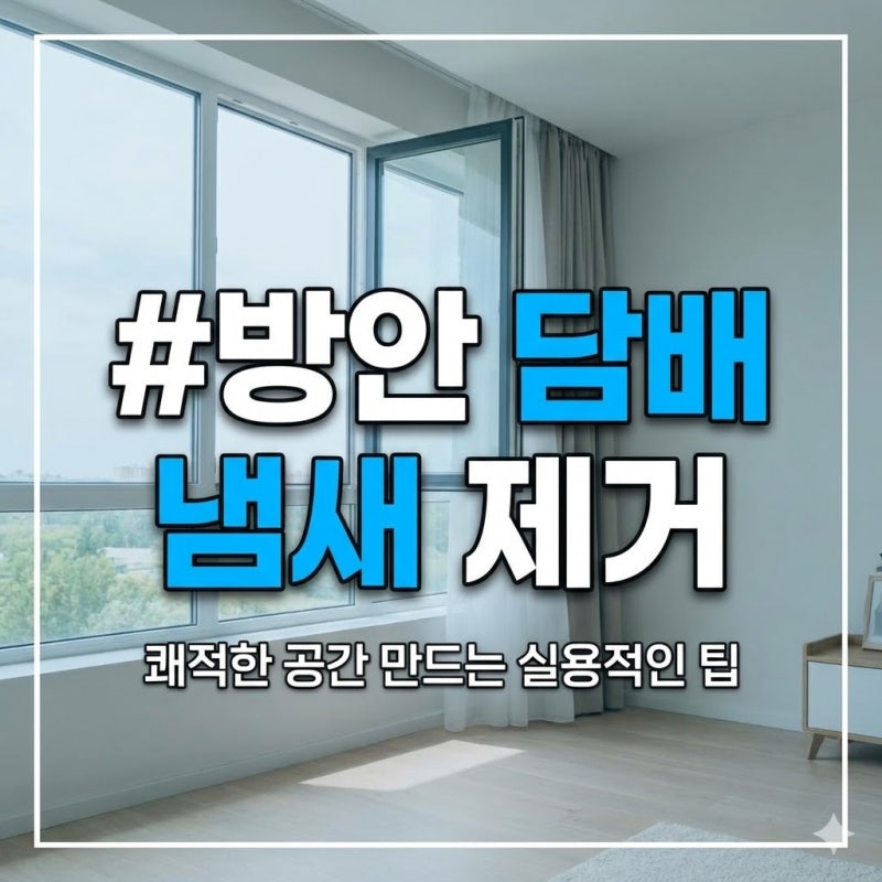 방안 담배 냄새 제거, 찌든 악취까지 확실히 잡는 현실적인 방법 5가지
