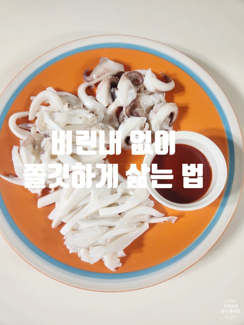 갑오징어 요리 숙회 만드는법 비린내 없이 부드럽게 삶는 꿀팁 간단 고추장 초장 만들기