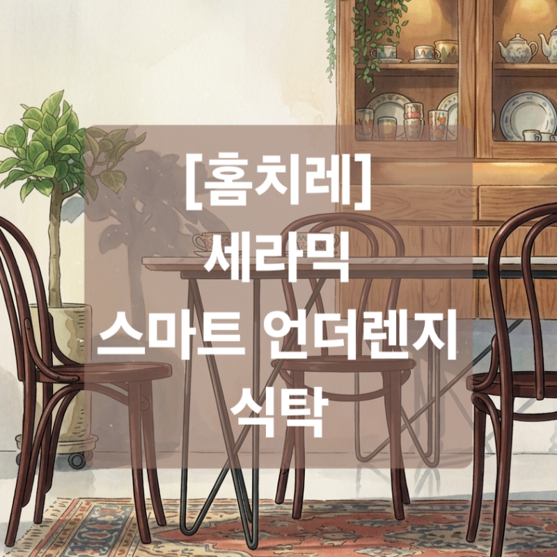 [홈치레] 세라믹 스마트 언더렌지 식탁