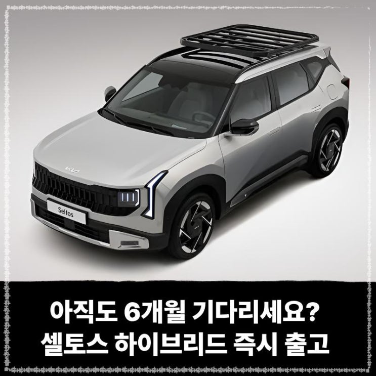  아직도 6개월 기다리세요? 셀토스 하이브리드 장기렌트 리스 즉시 출고 물량 확보