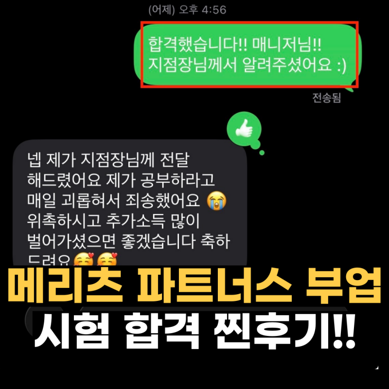 메리츠 파트너스 부업 도전 시험 합격 후기!(솔직 시험난이도)