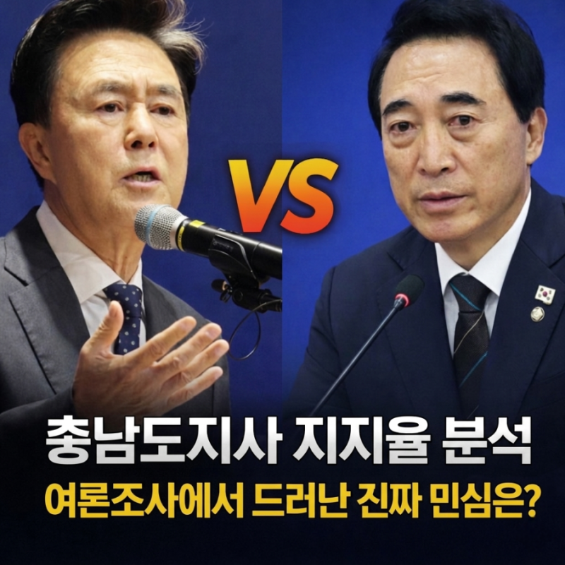충남도지사 지지율 분석, 여론조사에서 드러난 진짜 민심은?