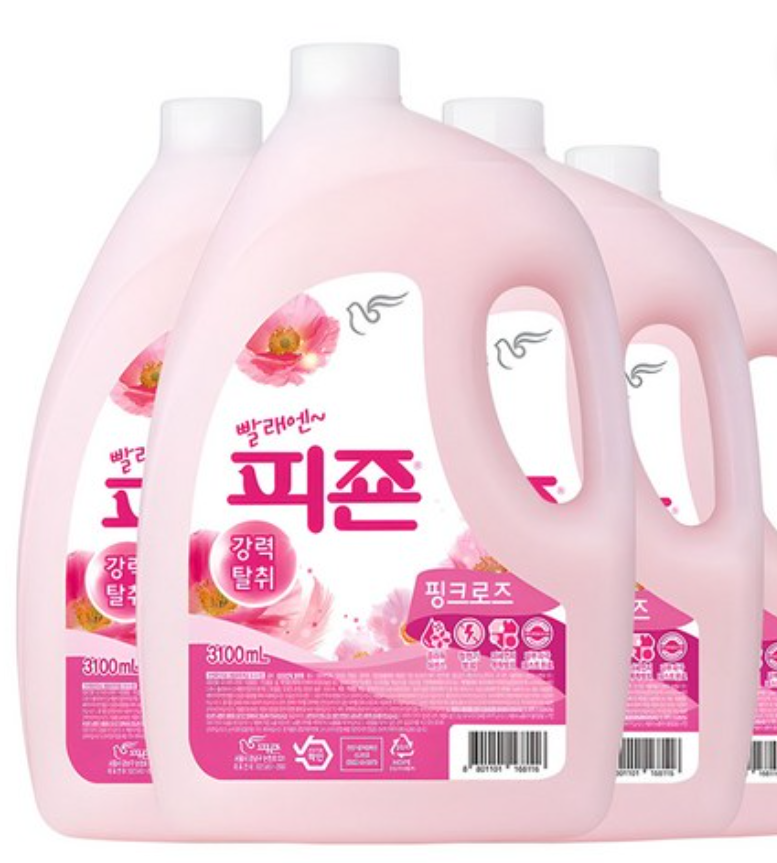 피죤 핑크로즈 섬유유연제 3.1L 4개 후기 | 향기 좋은 대용량 섬유유연제 추천