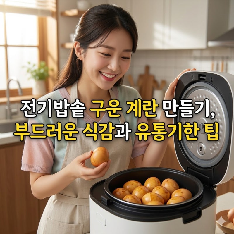 전기밥솥 구운 계란 만들기, 부드러운 식감과 유통기한 팁