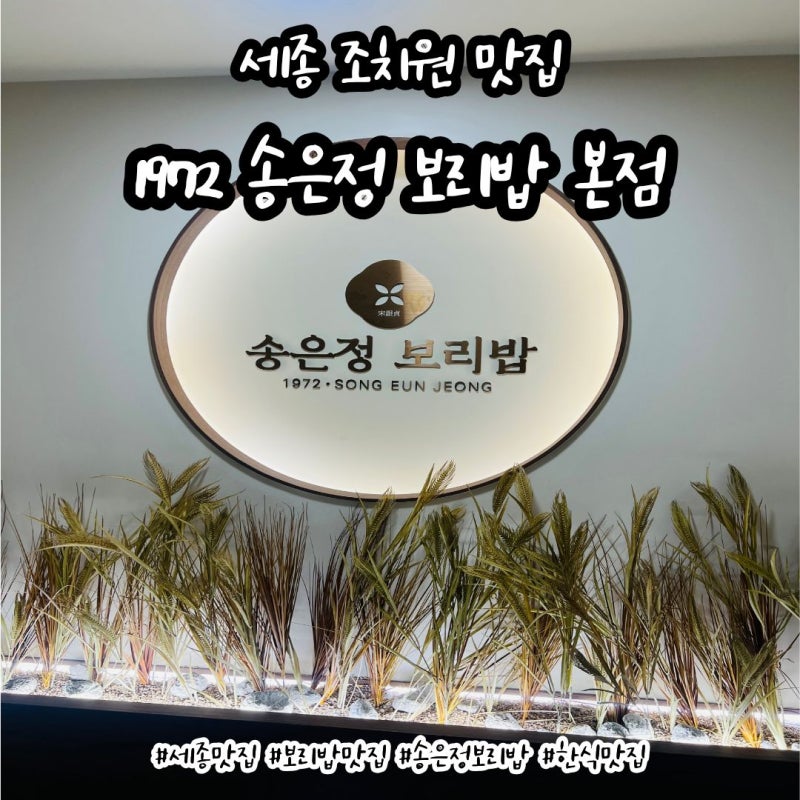 (세종/조치원) 세종 조치원 보리밥 맛집 푸짐한 보리밥 한상 후기 ' 1972 송은정 보리밥 '