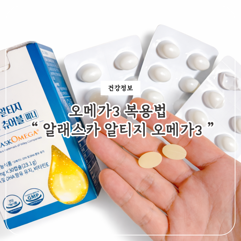 물 없이 간편하게! 건기남 알래스카 오메가3 츄어블 미니 직접 먹어본 후기