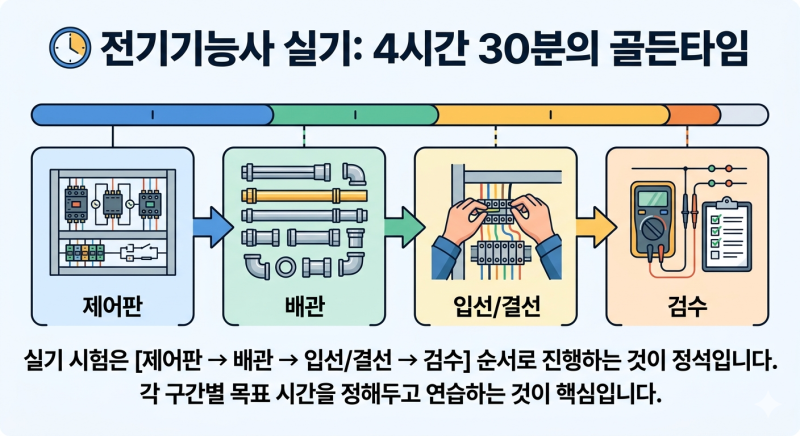 [다산전기학원] 전기기능사 실기, 시간 부족 해결하는 '시간 배분' 전략 (합격 꿀팁)