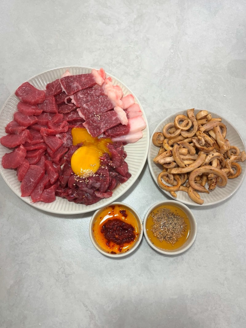 대구 뭉티기 일요일에도 즐긴 이음한우 생고기 삼합 후기