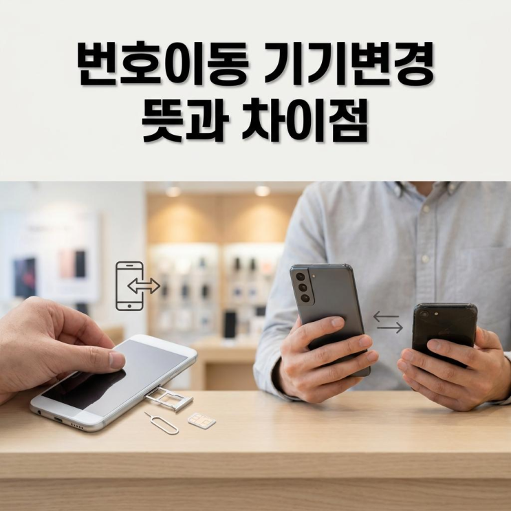  휴대폰 번호이동 기기변경 뜻과 차이점 비교하기
