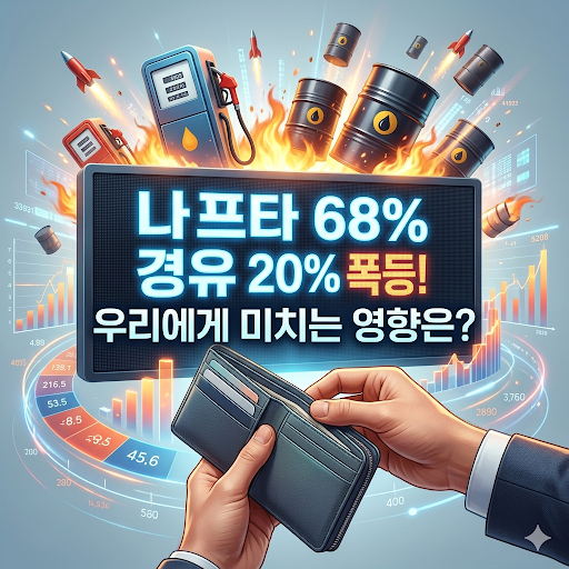 나프타 68% 경유 20% 폭등이 가져올 물가 비상