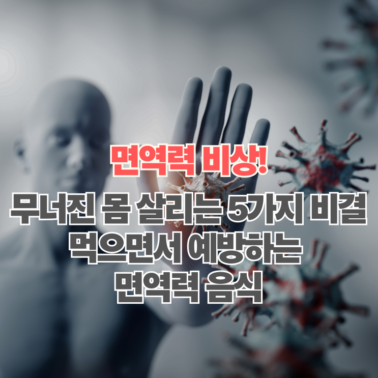  "요즘 부쩍 기운 없다면?" 면역력 높이는 방법 5가지와 추천 음식