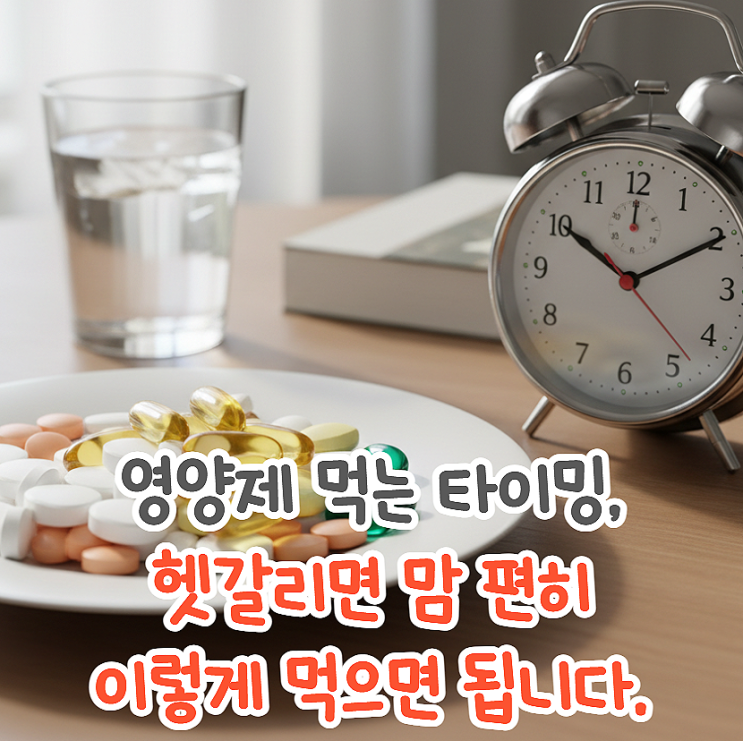  영양제, 공복 vs. 식사 직후? 이것 하나만 기억하세요
