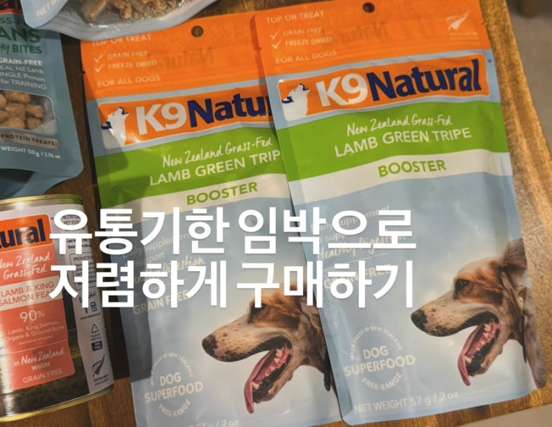 유통기한 임박으로 저렴하게 구매한 K9 사료와 습식, 구매처는 어디?