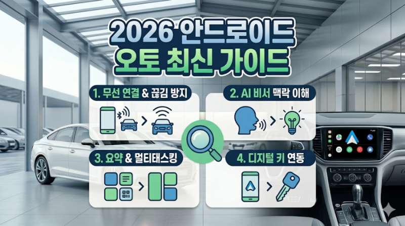 생활의 발견: 2026 안드로이드 오토 무선 연결 & AI 비서 200% 활용법