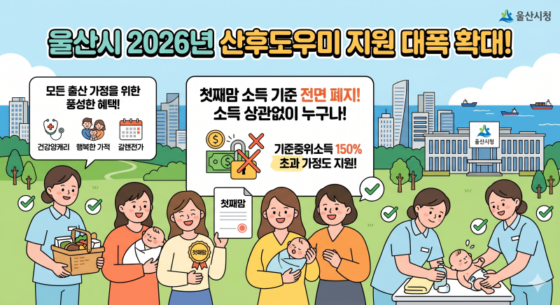 울산 산후도우미 지원금 완벽 정리! 9월 출산 산후조리비 100만원 혜택까지✨