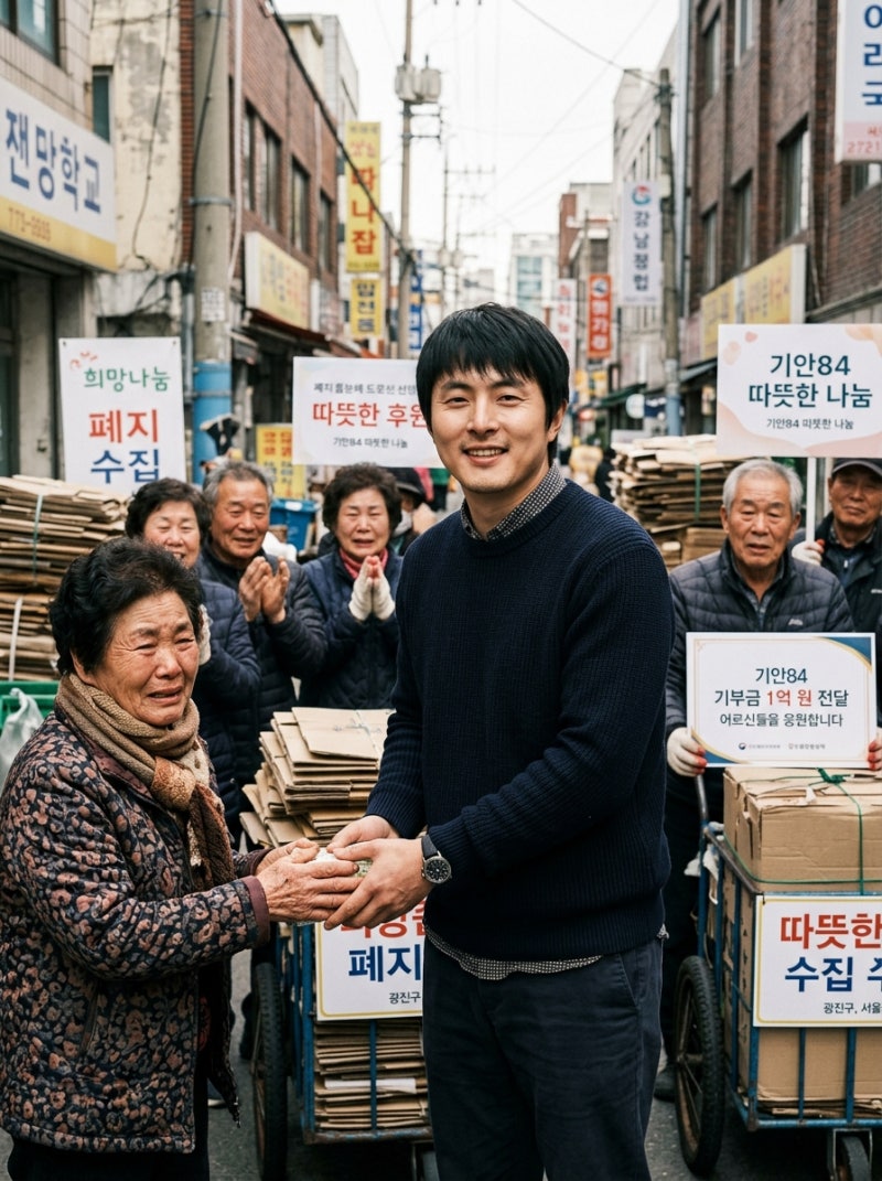 기안84, 폐지 어르신 100명에게 1억 기부, 그의 선한 영향력은 어디까지일까