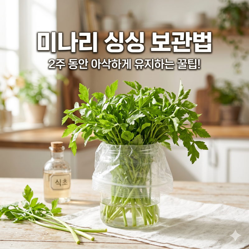 2주가 지나도 아삭한 미나리 보관법! 거머리 걱정 없는 세척법까지