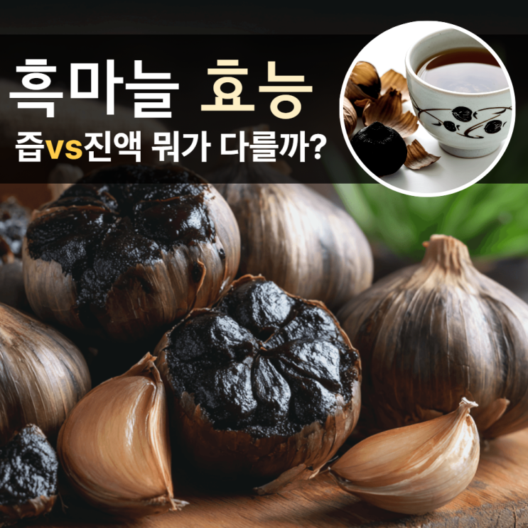  흑마늘진액 효능 효과 즙 차이?