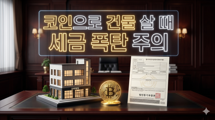  비트코인 수익으로 꼬마빌딩 상가 살 때 세금 폭탄? (부동산 법인 전환 절세법)