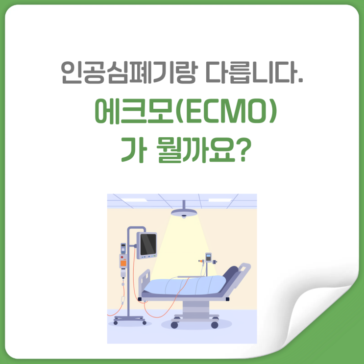  에크모(ECMO) 치료란?, 생명 살리지만 비용은 다릅니다