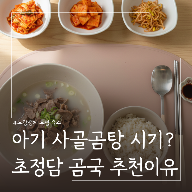 아기 사골 언제부터? 초정담 무항생제 우리아이 한우사골곰탕 먹어본 후기