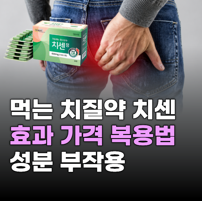 치센 효과 가격 복용법 먹는 치질약 치센캡슐 알아보자