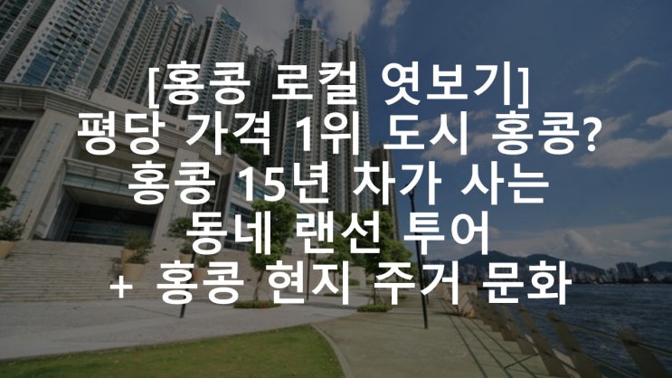  홍콩 아파트 한 달 월세가 이 정도라고? 15년 차 교민의 홍콩 집값 현실 (feat. 올림픽역/ 한인, 일본인이 많이 거주하는 지역)