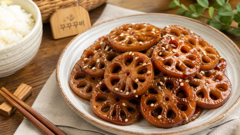 짭조름하고 아삭한 연근조림 레시피｜밥반찬으로 오래 두고 먹기 좋은 든든한 집밥 반찬